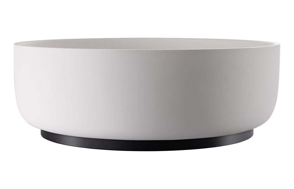 Abode Cava Round Basin Plinth - Matt Black (plinth only)