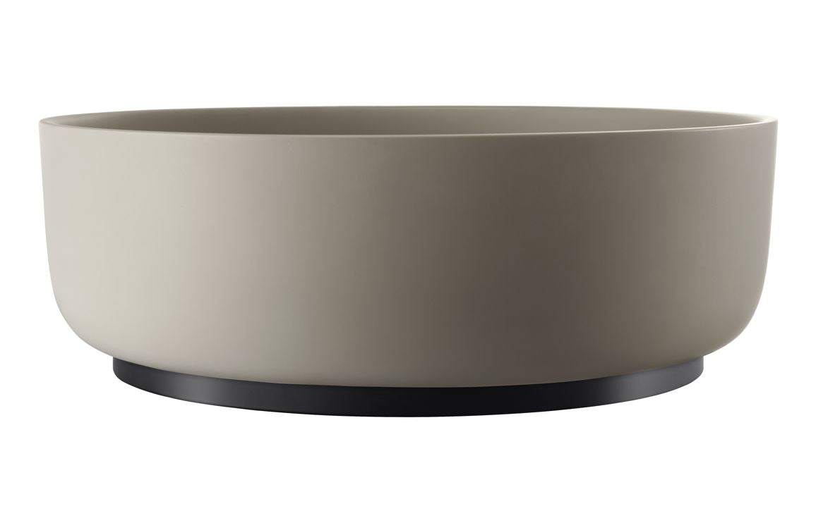Abode Cava Round Basin Plinth - Matt Black (plinth only)