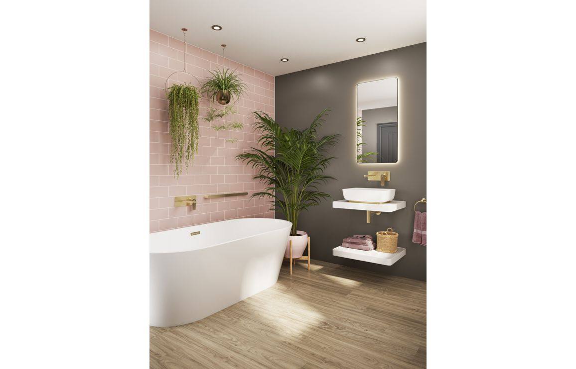 Abode Cava Tablet Basin Plinth - Brushed Brass (plinth only)