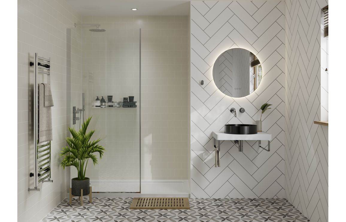 Abode Aruna 600mm Frameless Round LED Mirror