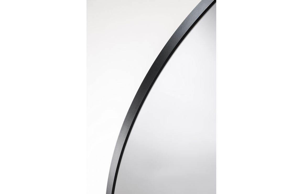 Abode Mayar 600mm Round Mirror - Matt Black
