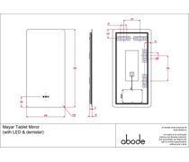 Abode Aruna 450x900mm Frameless Tablet LED Mirror
