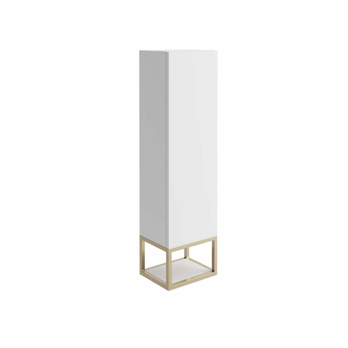 Brushed Brass Frame with White Shelf 30×25