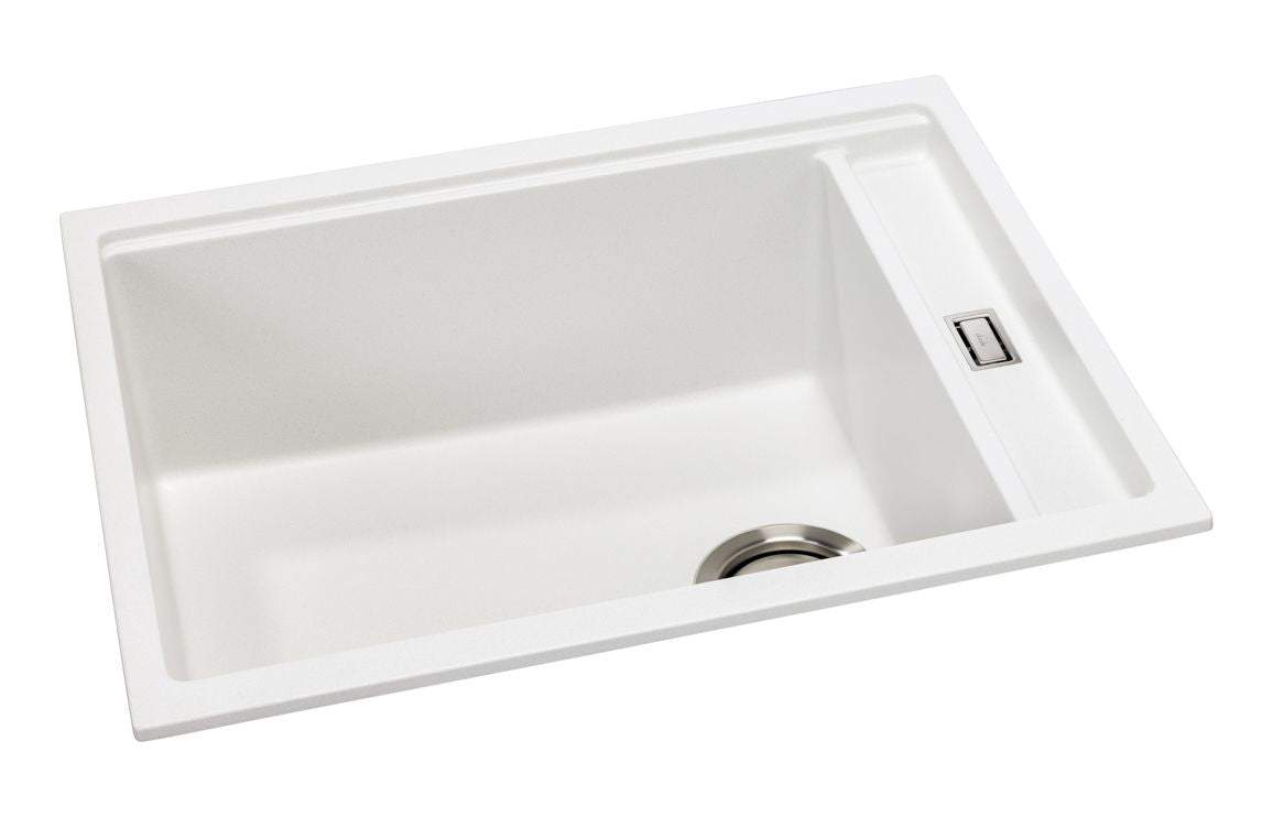 Abode Syncronist Large 1.25B Inset/Undermount Sink - White