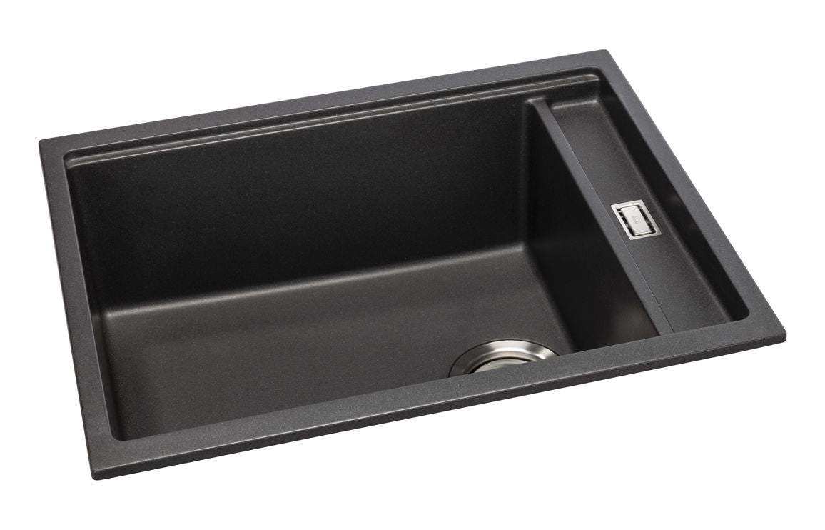 Abode Syncronist Large 1.25B Inset/Undermount Sink - Metallic Black