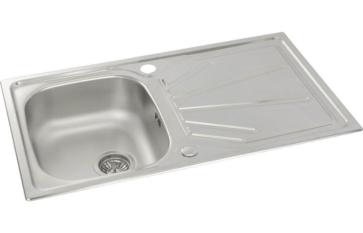 Abode Trydent 1B & Drainer Inset Sink - St/Steel