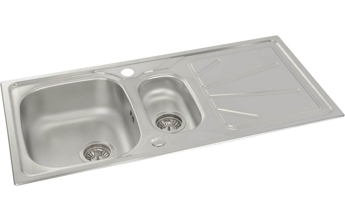 Abode Trydent 1.5B & Drainer Inset Sink - St/Steel