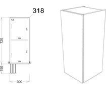 Alba 300mm Base Unit - Matt Graphite Grey