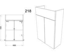 Alba 500mm Slim Basin Unit - Light Grey Gloss