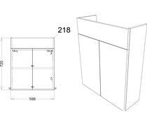 Alba 600mm Slim Basin Unit - Matt Graphite Grey