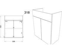 Alba 600mm Basin Unit - Matt Graphite Grey