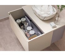 Align 800mm Wall Hung 1 Drawer Basin Unit & Worktop - Matt Cotton