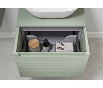 Align 815mm Wall Hung 1 Drawer Basin Unit & Basin - Matt Willow Green