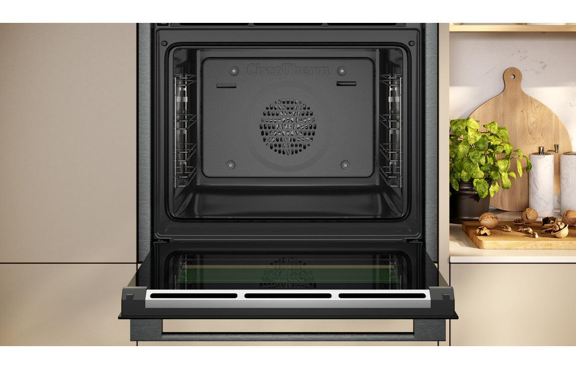 Neff N70 B24CR31G0B Single Electric Oven - Black w/Graphite Trim