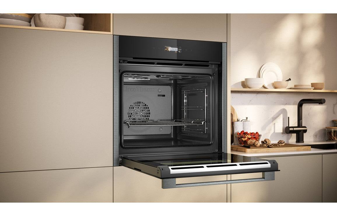 Neff N70 B24CR31G0B Single Electric Oven - Black w/Graphite Trim