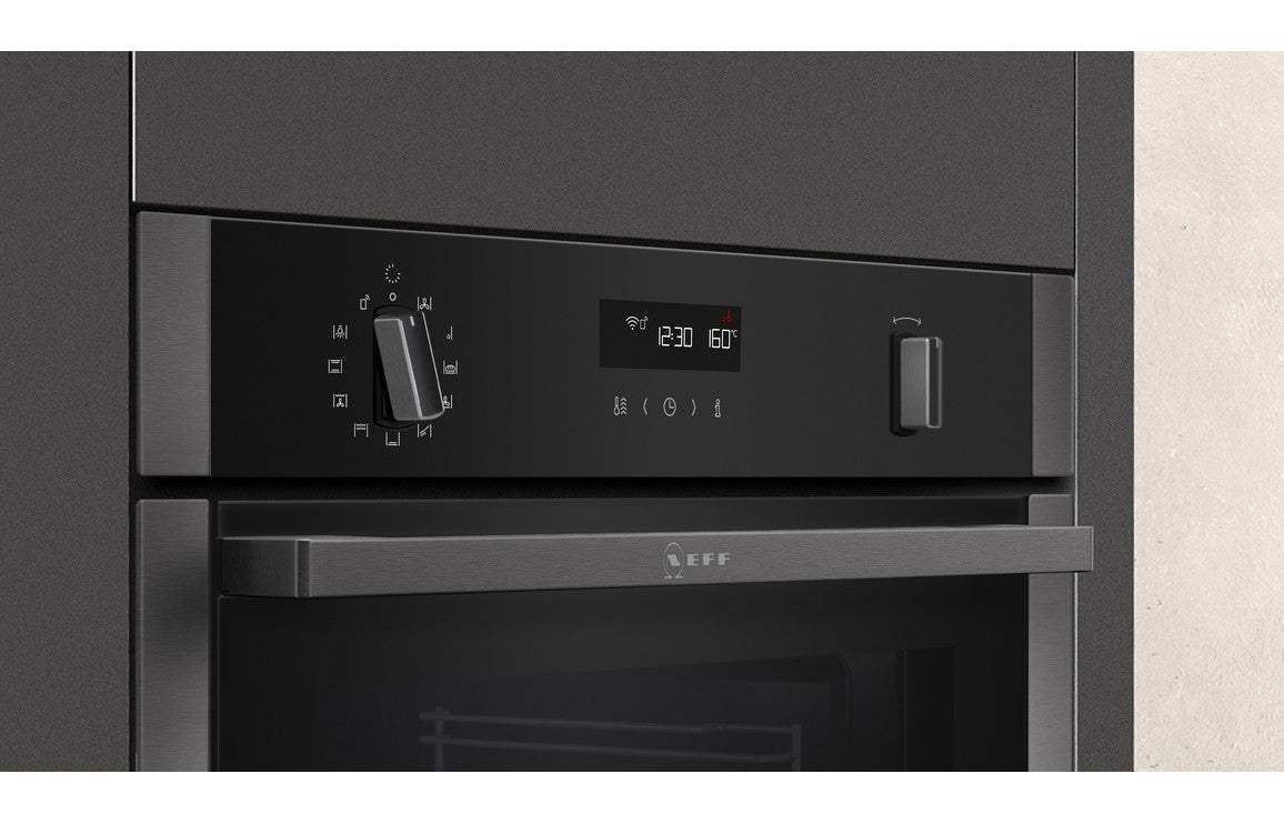 Neff N50 B6ACH7HG0B Single Slide & Hide Pyrolytic Oven - Graphite Grey