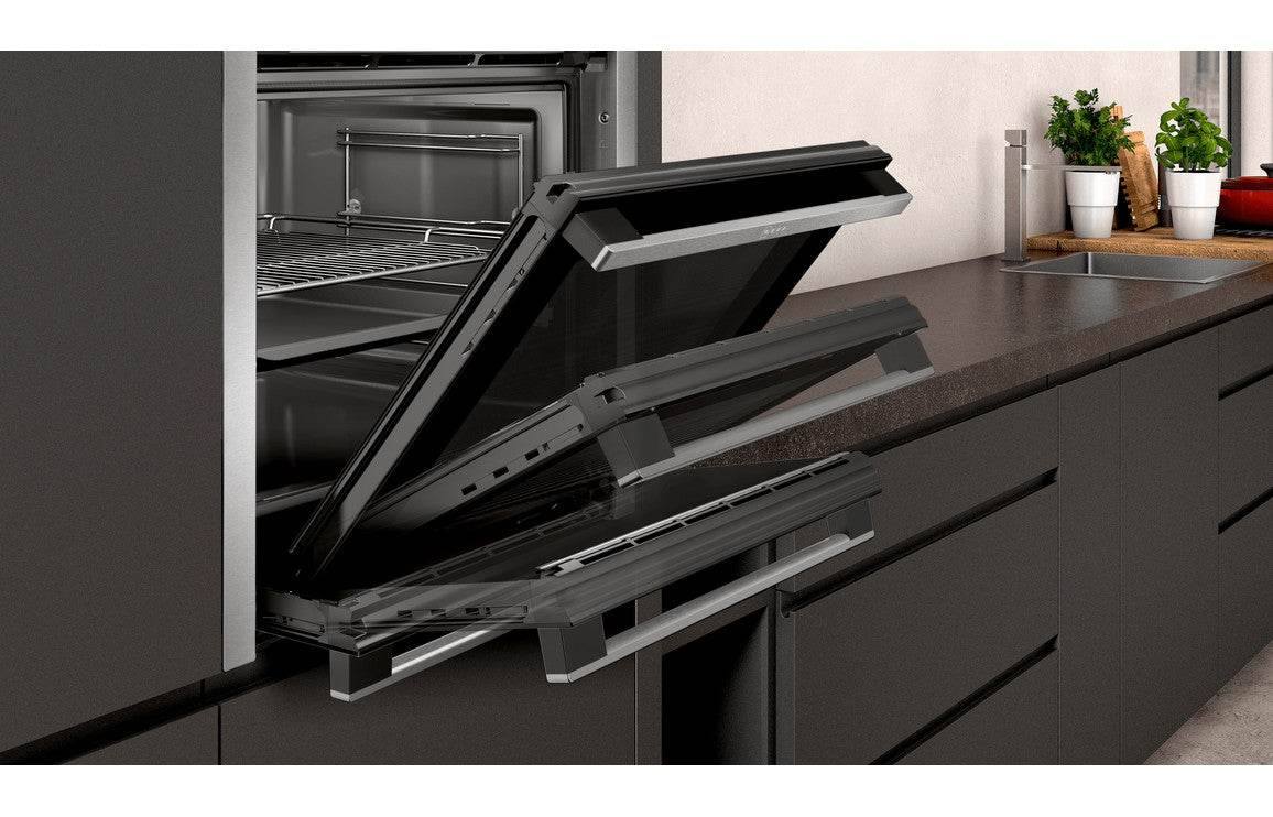 Neff N50 B6ACH7HH0B Single Slide & Hide Pyrolytic Oven - St/Steel