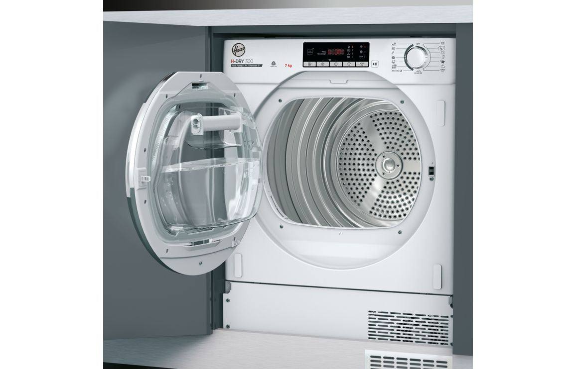 Hoover H500 BATD H7A1TCE-80 B/I 7kg Dryer - White w/Chrome Door