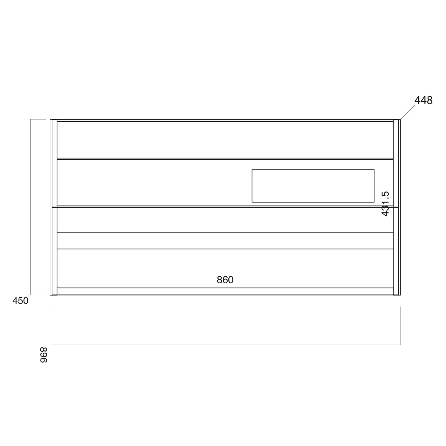 Bella 900 Wall Cabinet