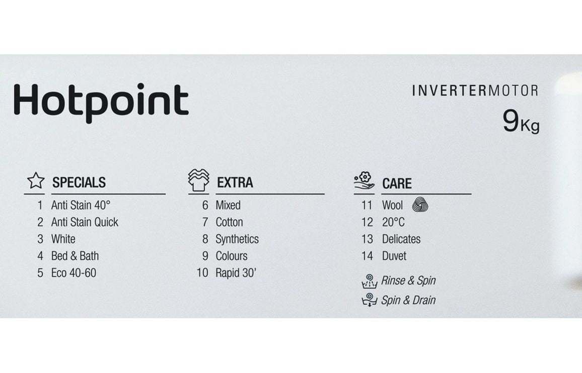 Hotpoint BI WMHG 91485 UK B/I 1400rpm 9kg Washing Machine