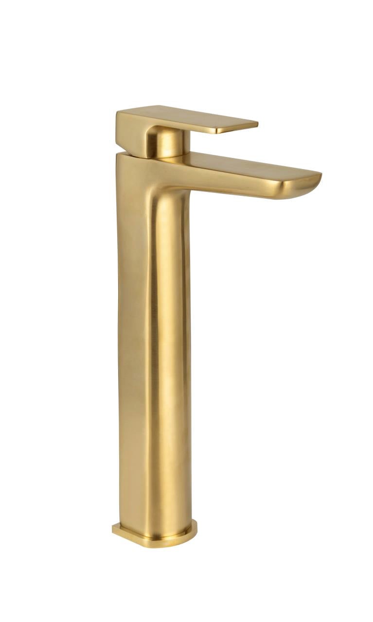 Muro Brushed Brass High Riser Basin Mono Tap