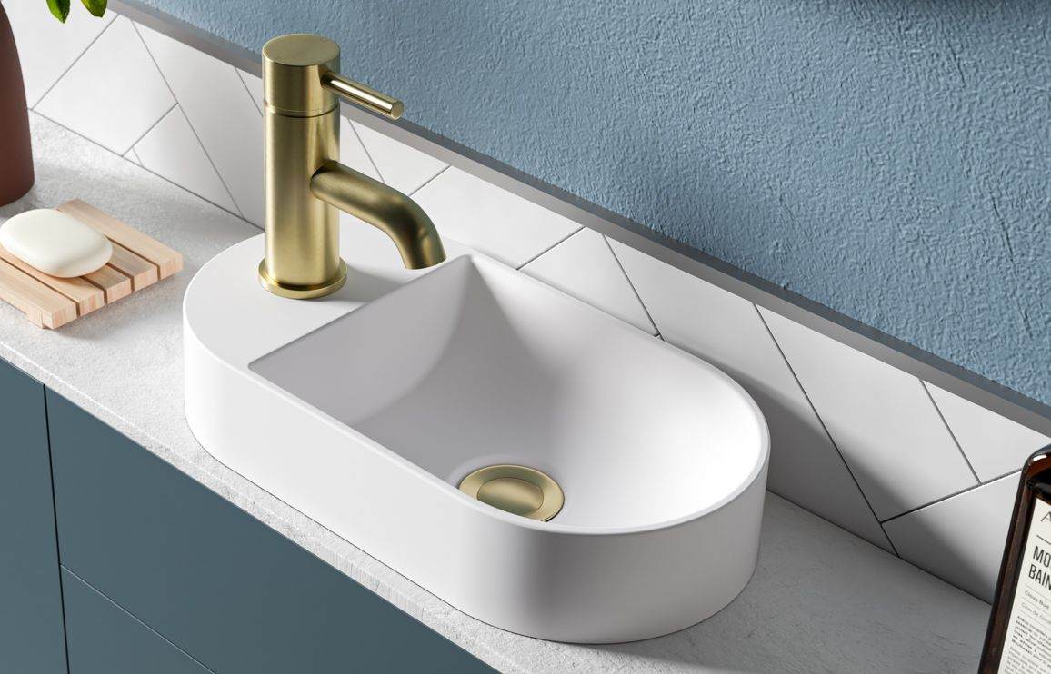 Bella 380x200mm Mini Resin Washbowl - White
