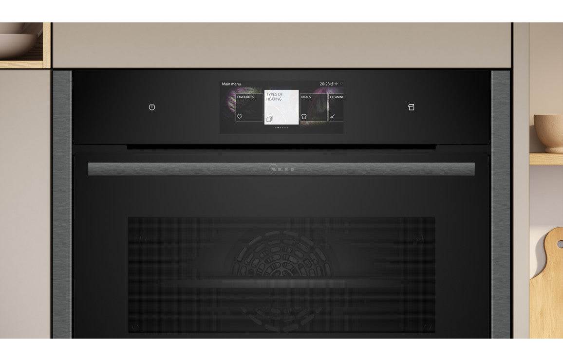 Neff N90 C24FT53G0B Compact Oven w/Steam - Black w/Graphite Trim