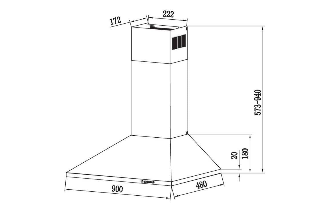 Candy CCE90NX/1 90cm Chimney Hood - St/Steel