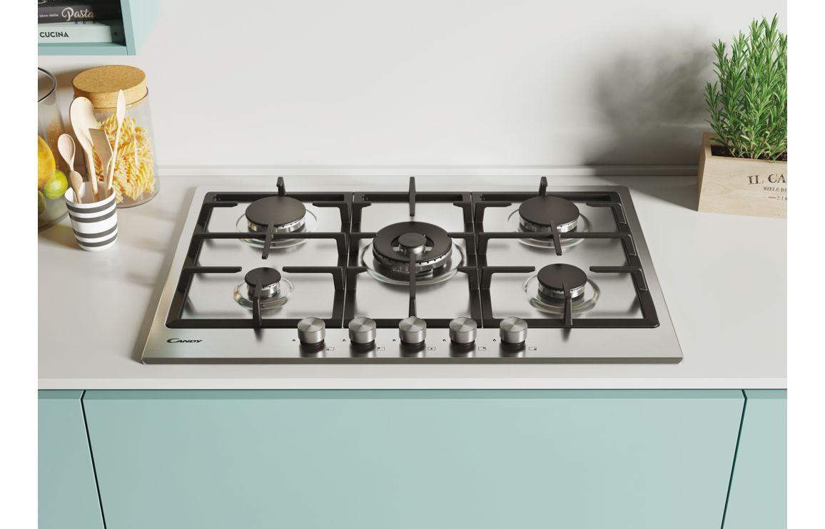 Candy CHG74WPX 75cm Gas Hob - St/Steel