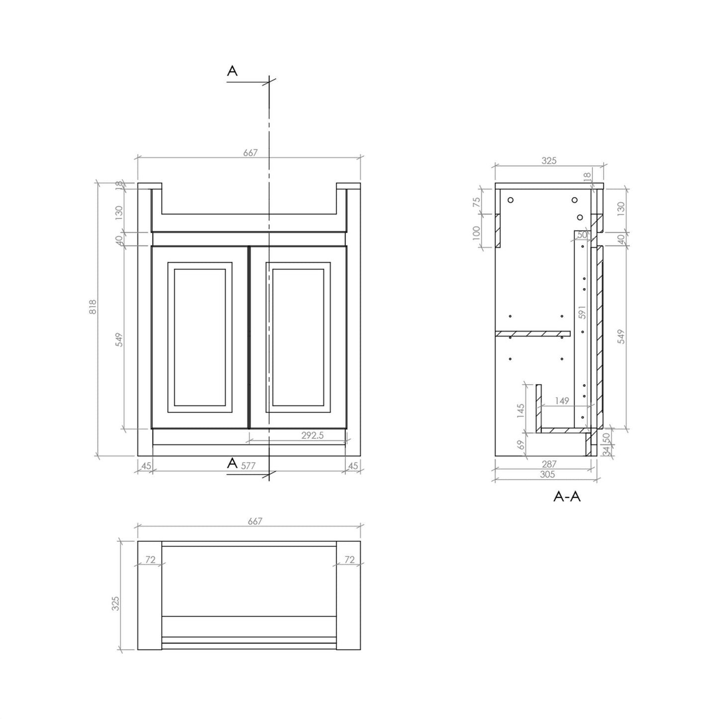 Classica 660 Vanity Unit