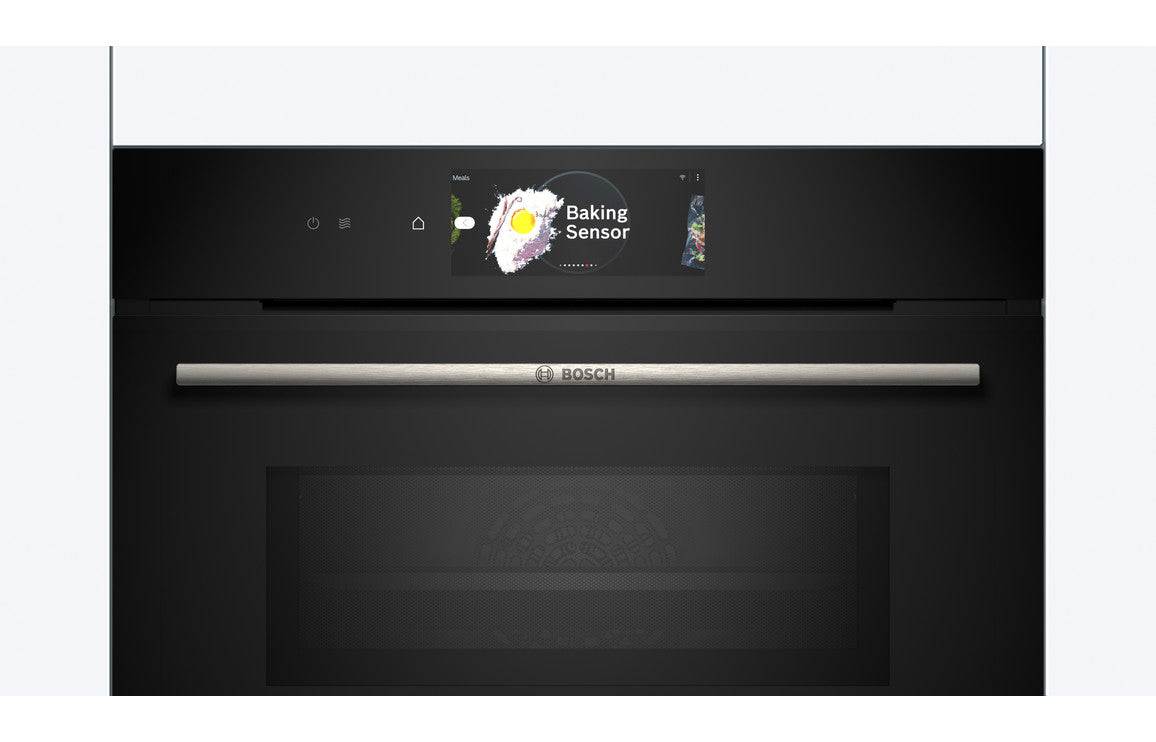 Bosch Series 8 CMG778NB1 Compact Pyrolytic Oven & Microwave - Black