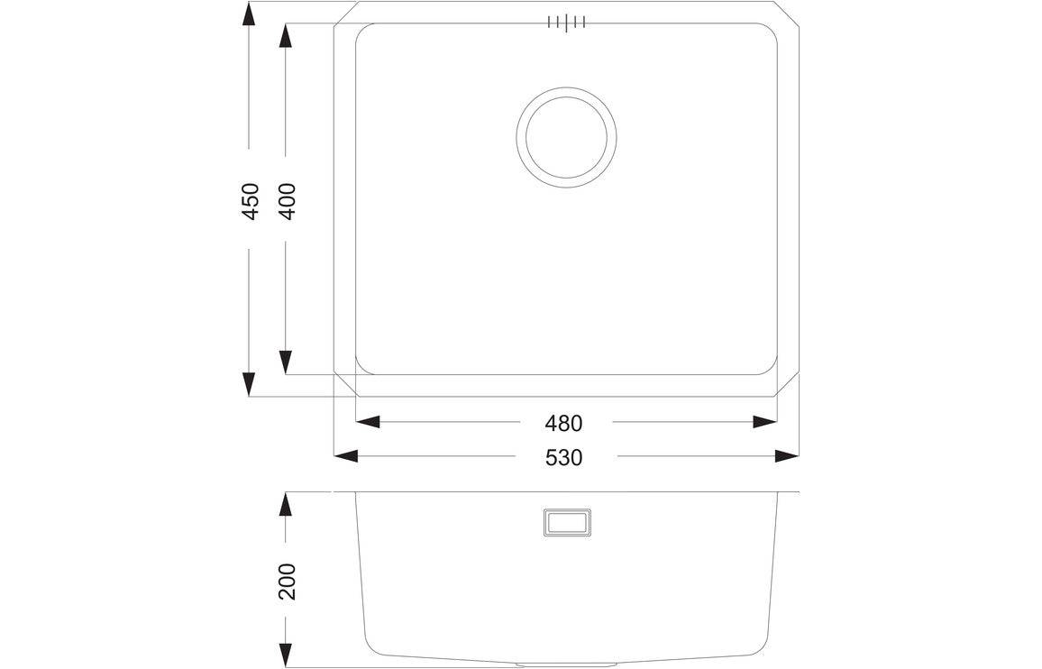 Prima+ Large 1.0B R25 Undermount Sink - St/Steel