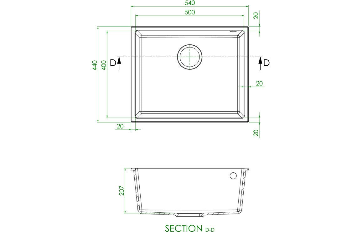 Prima+ Granite 1B Undermount Sink - Light Grey