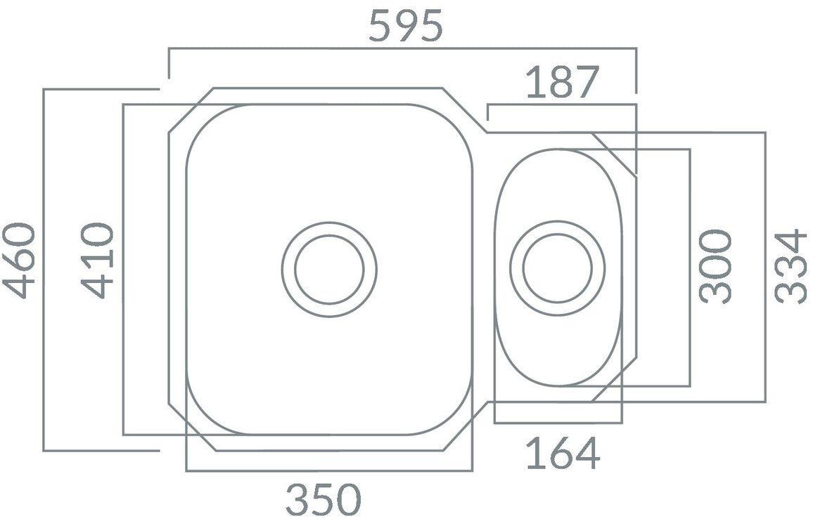 Prima 1.5B Undermount Reversible Sink - Polished Steel