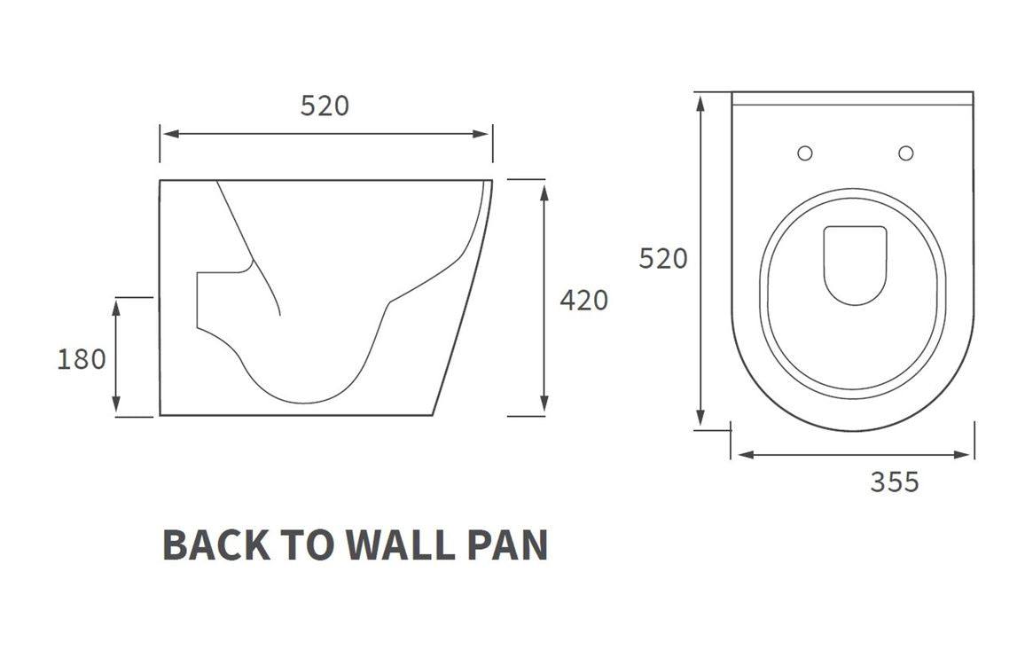 Cilantro Back To Wall WC & Soft Close Seat