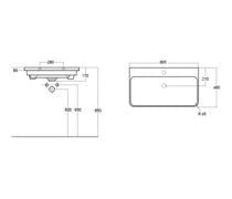 Cosmos 805mm Wall Hung 1 Drawer Basin Unit & Basin - Matt Latte