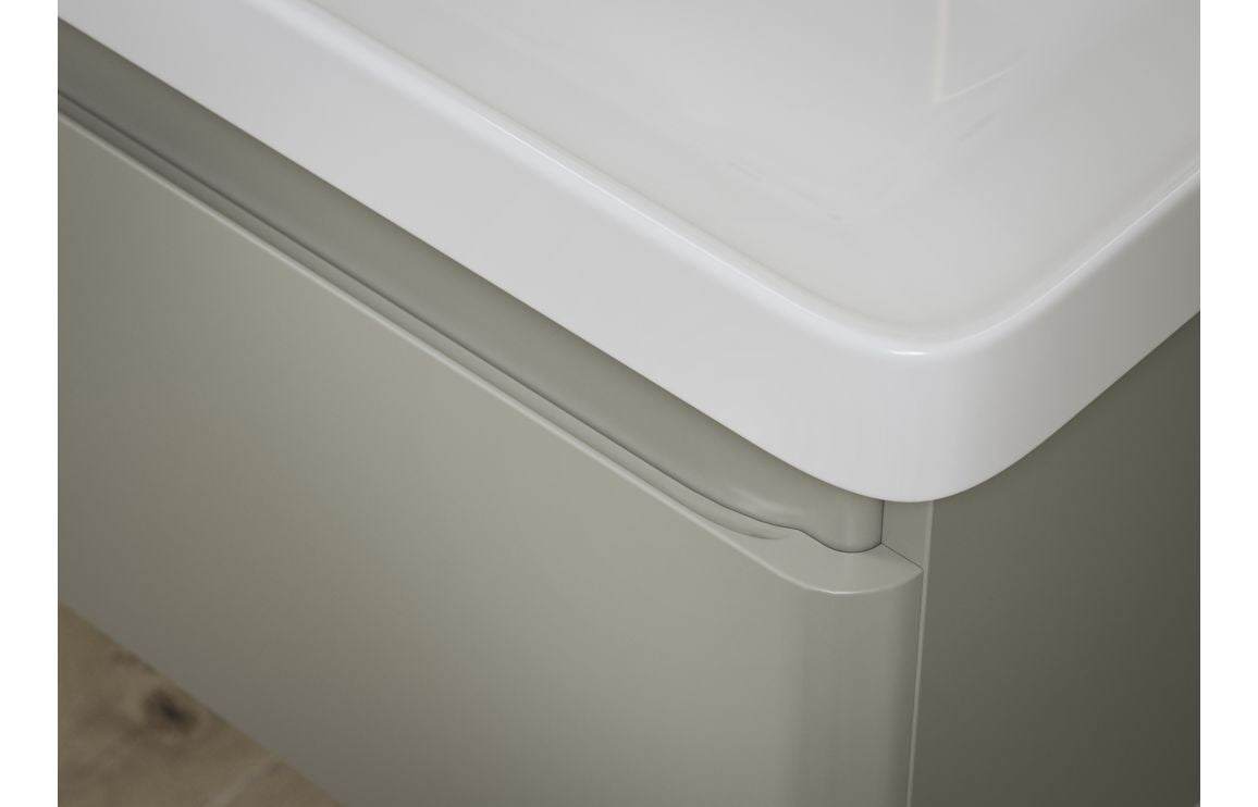 Cosmos 605mm Wall Hung 1 Drawer Basin Unit & Basin - Matt Latte