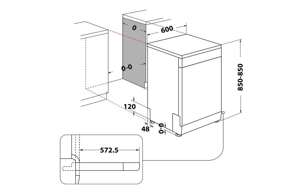 Indesit D2F HK26 S UK F/S 14 Place Dishwasher - Silver