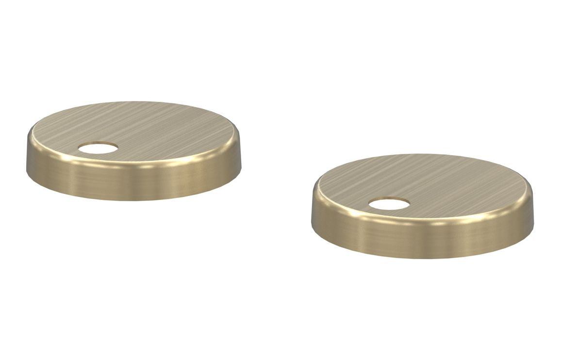 Toilet Seat Cover Caps - Brushed Brass