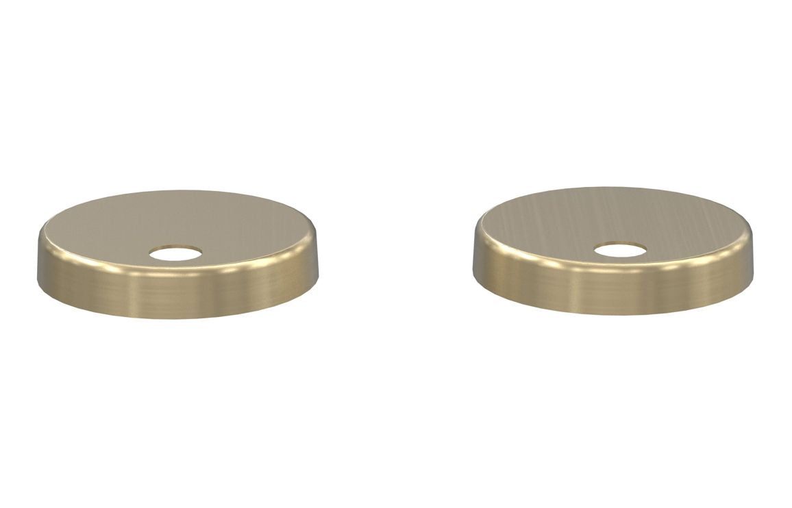 Toilet Seat Cover Caps - Brushed Brass