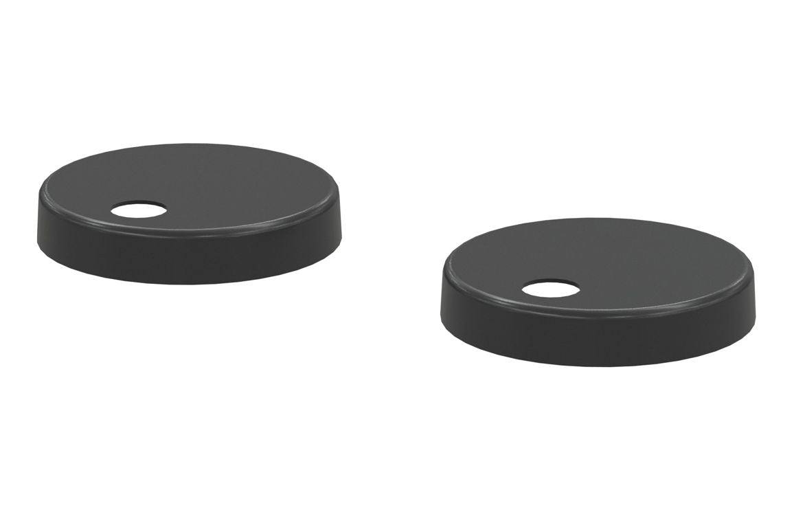 Toilet Seat Cover Caps - Matt Black