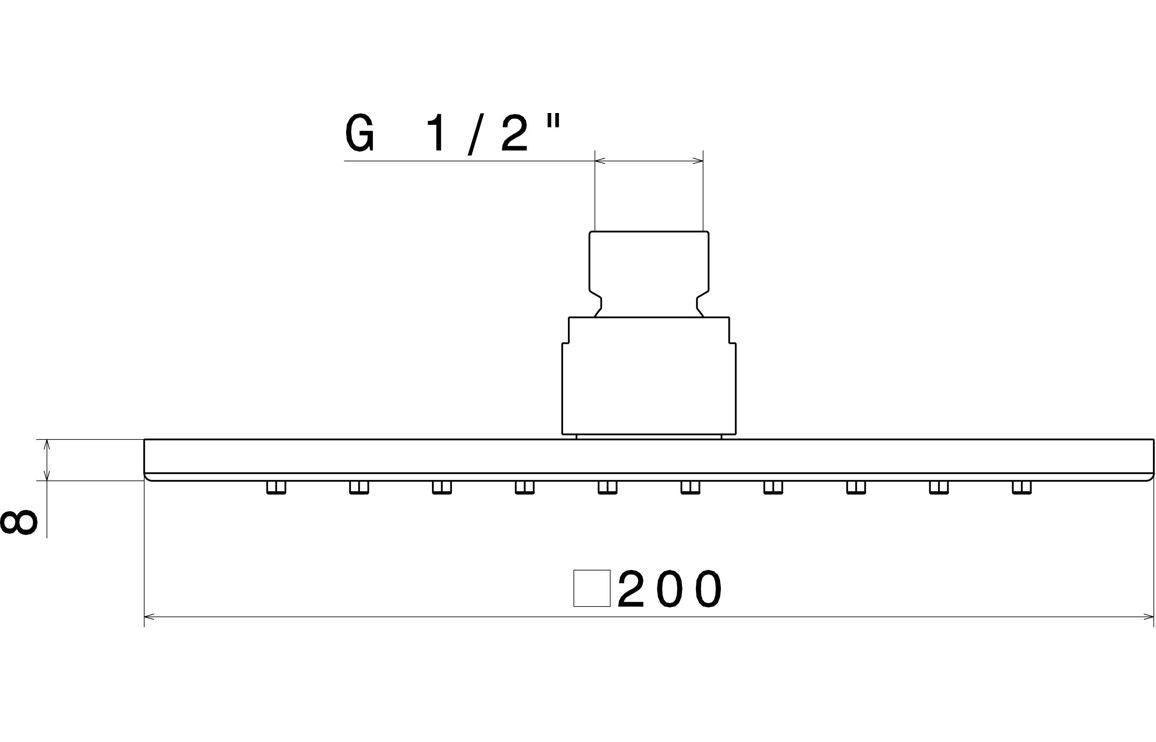 Vema 200/250/300mm Square Showerhead