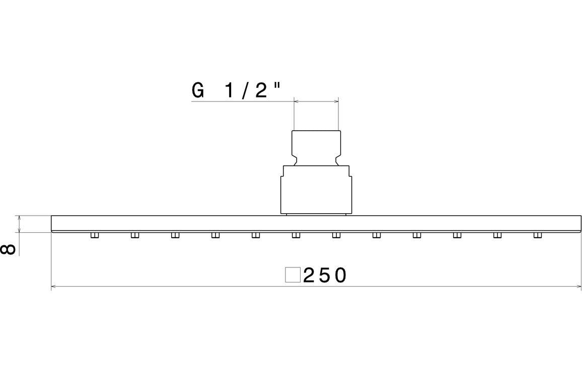 Vema 200/250/300mm Square Showerhead