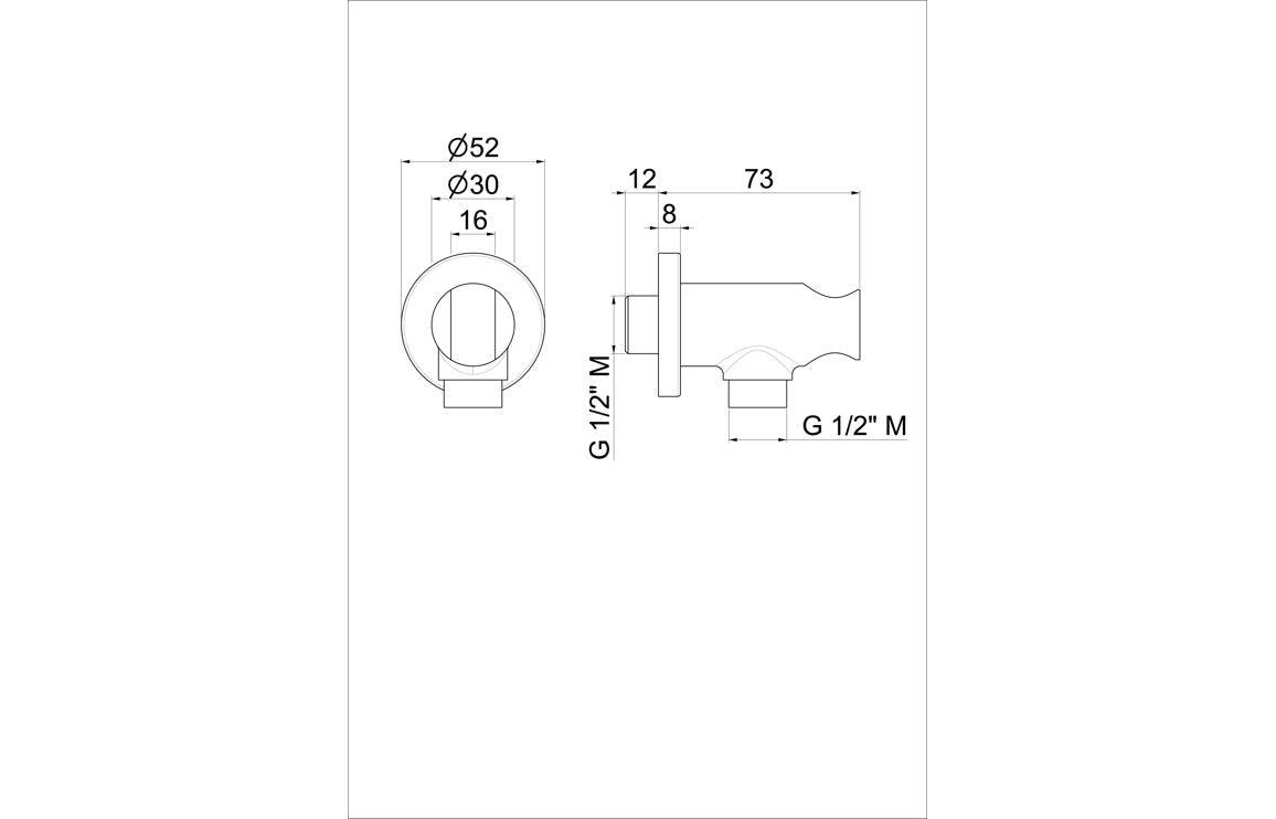 Vema Handset Wall Bracket & Outlet