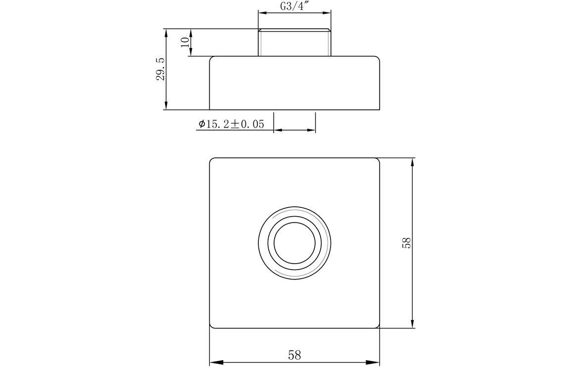 Exposed Shower Valve Fast Fitting Kit Square (Pair)