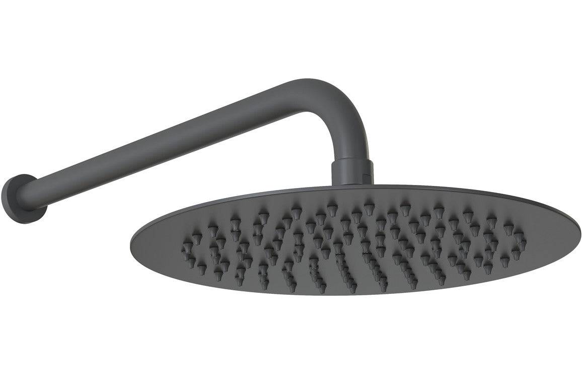 Aurora 250mm Round Ultraslim Showerhead - Matt Black