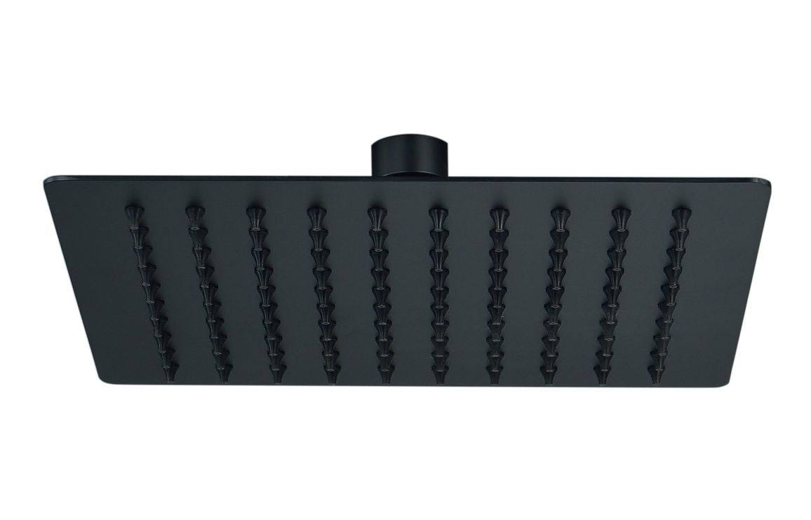 Cosmic 200mm Square Ultraslim Showerhead - Matt Black