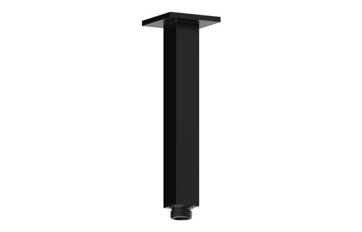 Cosmic 180mm Square Ceiling Arm - Matt Black
