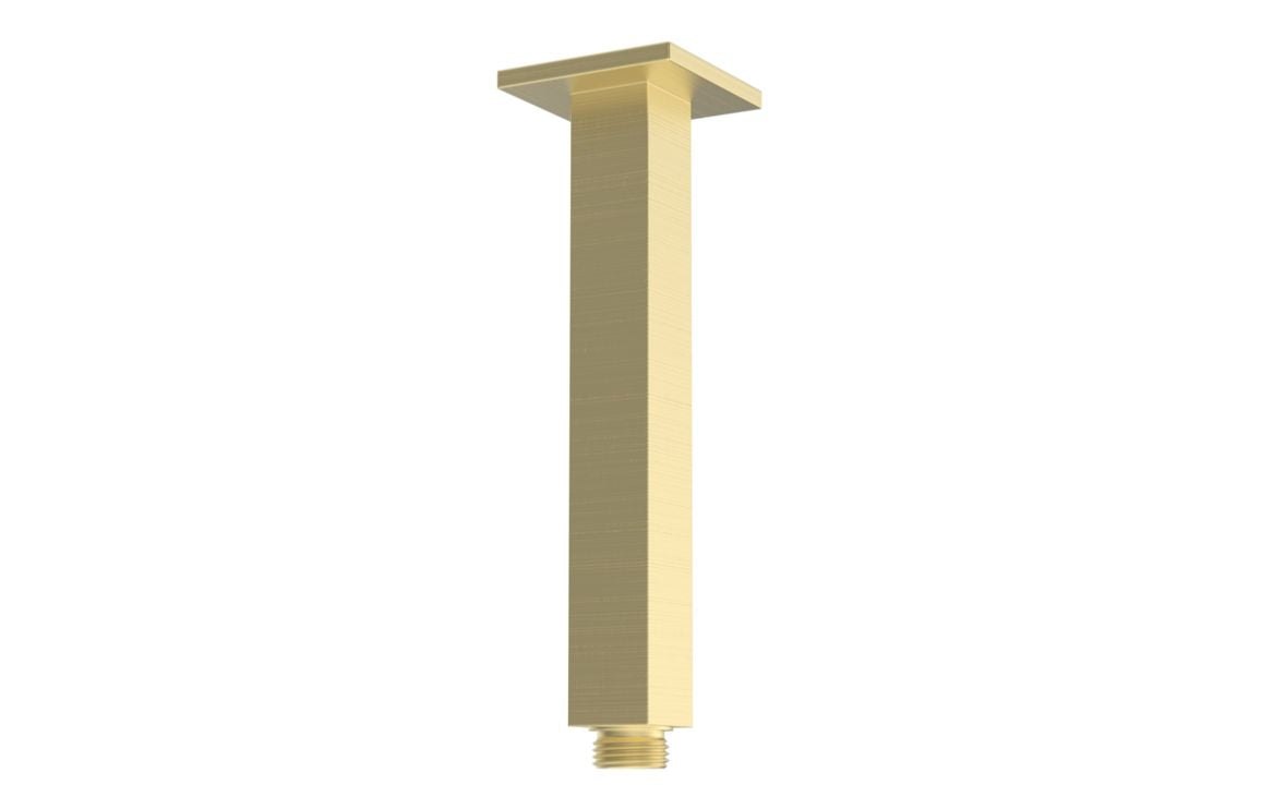 Cosmic 180mm Square Ceiling Arm - Brushed Brass