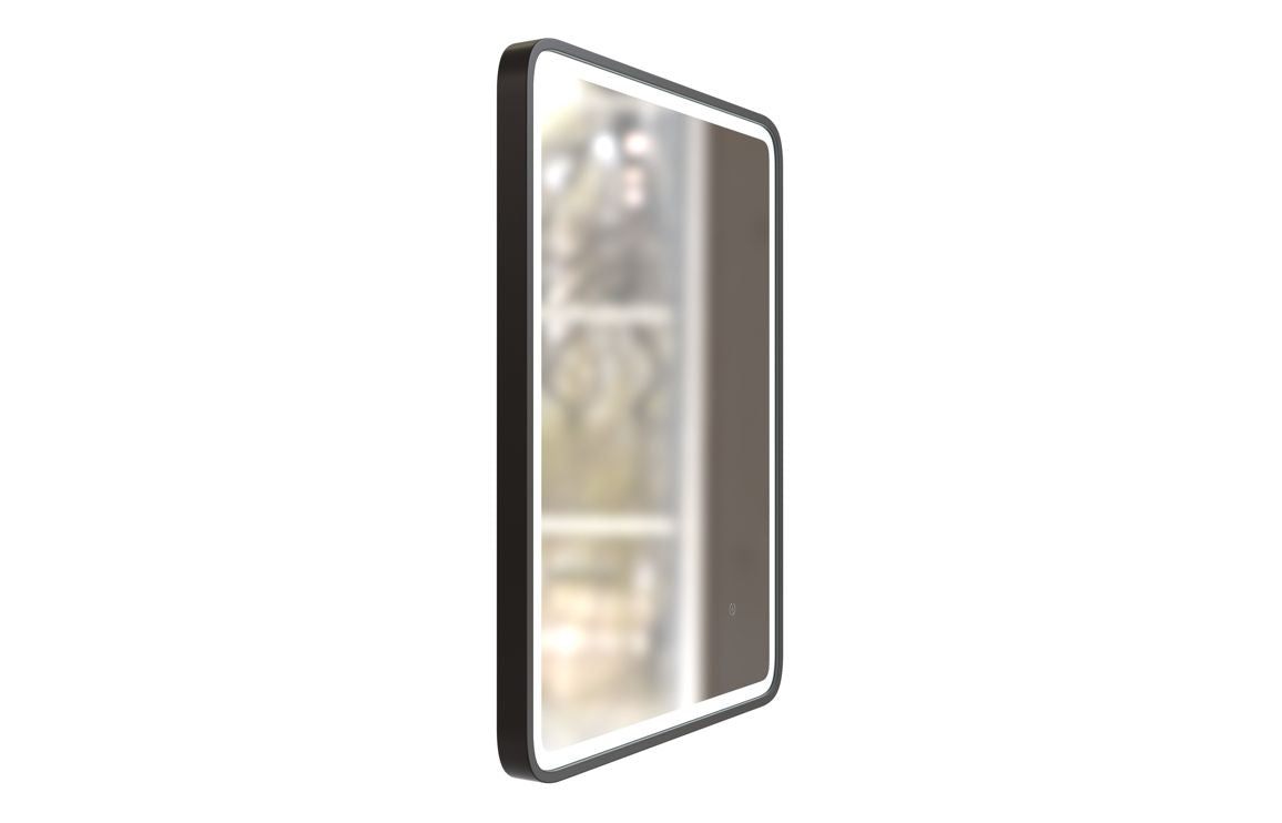 Kota 600mm Rectangle Front-Lit LED Mirror - Matt Black